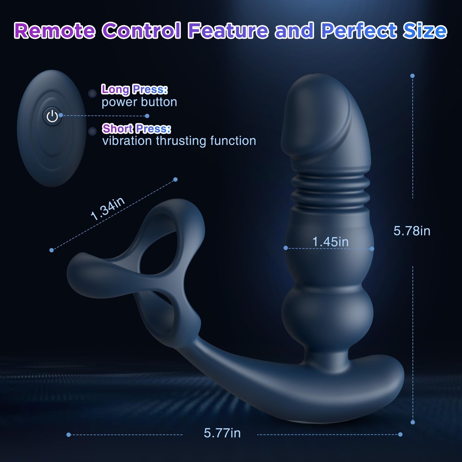 Wireless Remote Control G-Spot Thrusting Anal Plug Vibrator Male Prostate Massager Butt Plug Masturbating For Men Adult Sex Toys