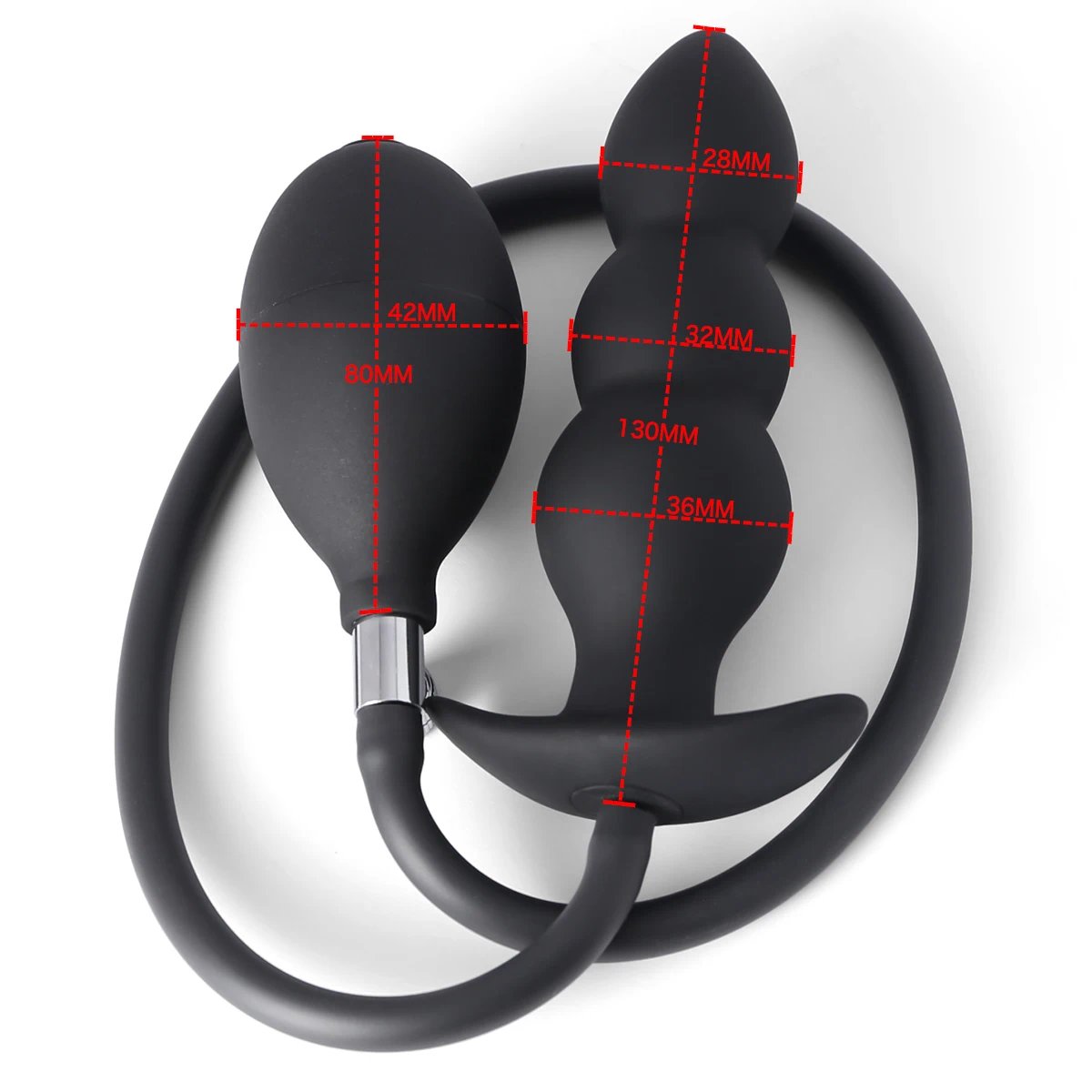 Inflatable Anal Plug With Built-in Steel Balls Anal Expander Butt Plug Anus Dilators Prostate Massager Stimulator Adult Sex Toys