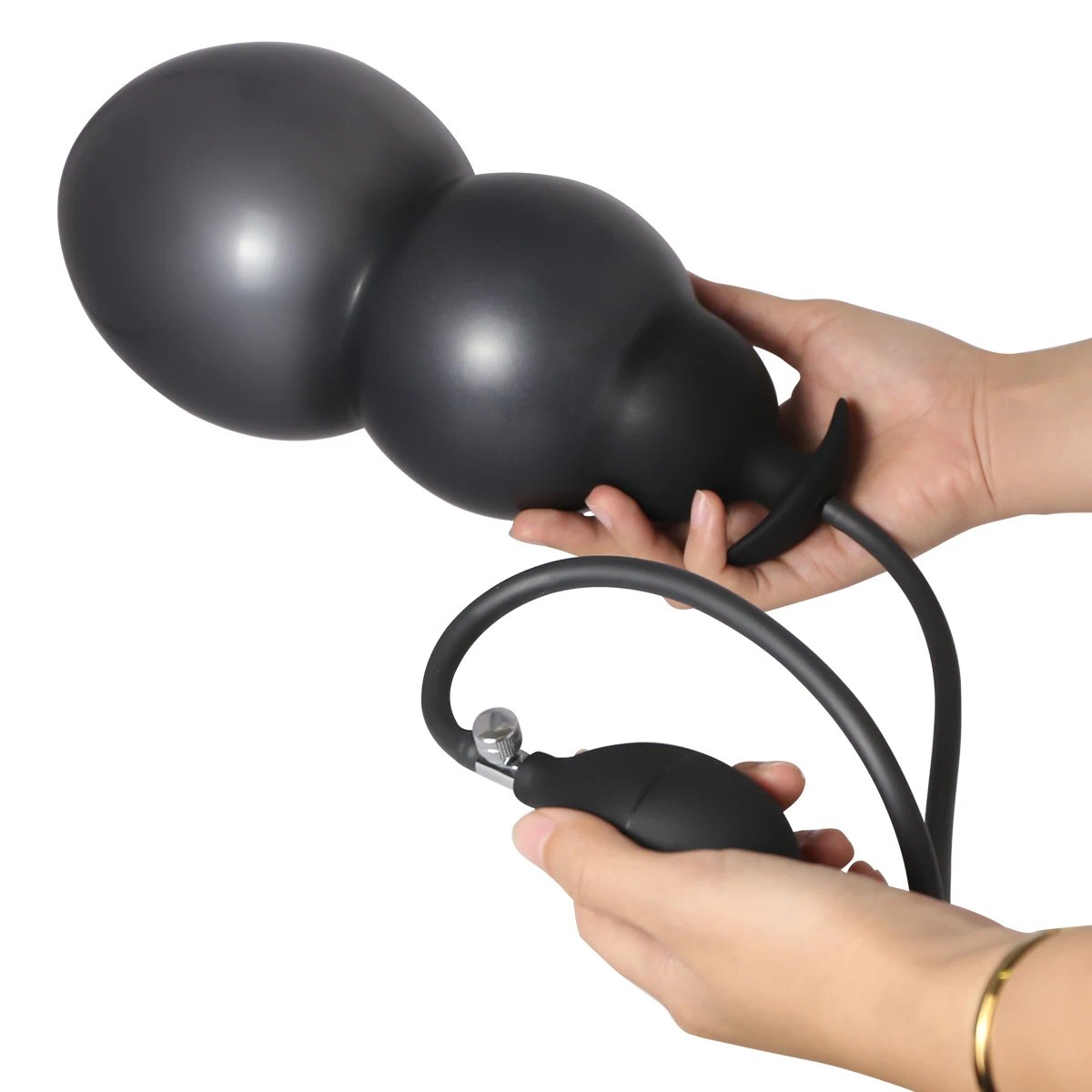 Inflatable Anal Plug With Built-in Steel Balls Anal Expander Butt Plug Anus Dilators Prostate Massager Stimulator Adult Sex Toys