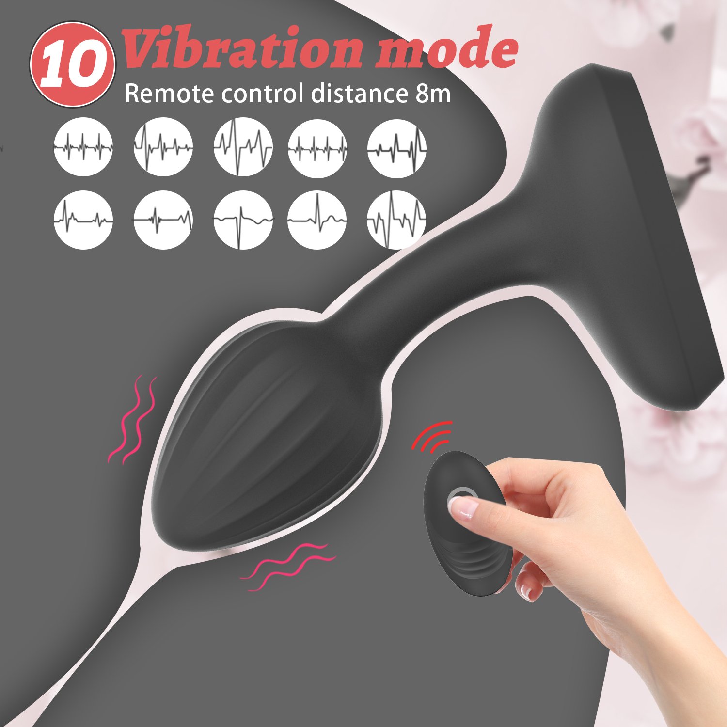 Ylove 10 Modes Remote Control Electric Prostate Massager Silicone Anal Plug and Beads Sex Toy for Anal Play Butt Plug