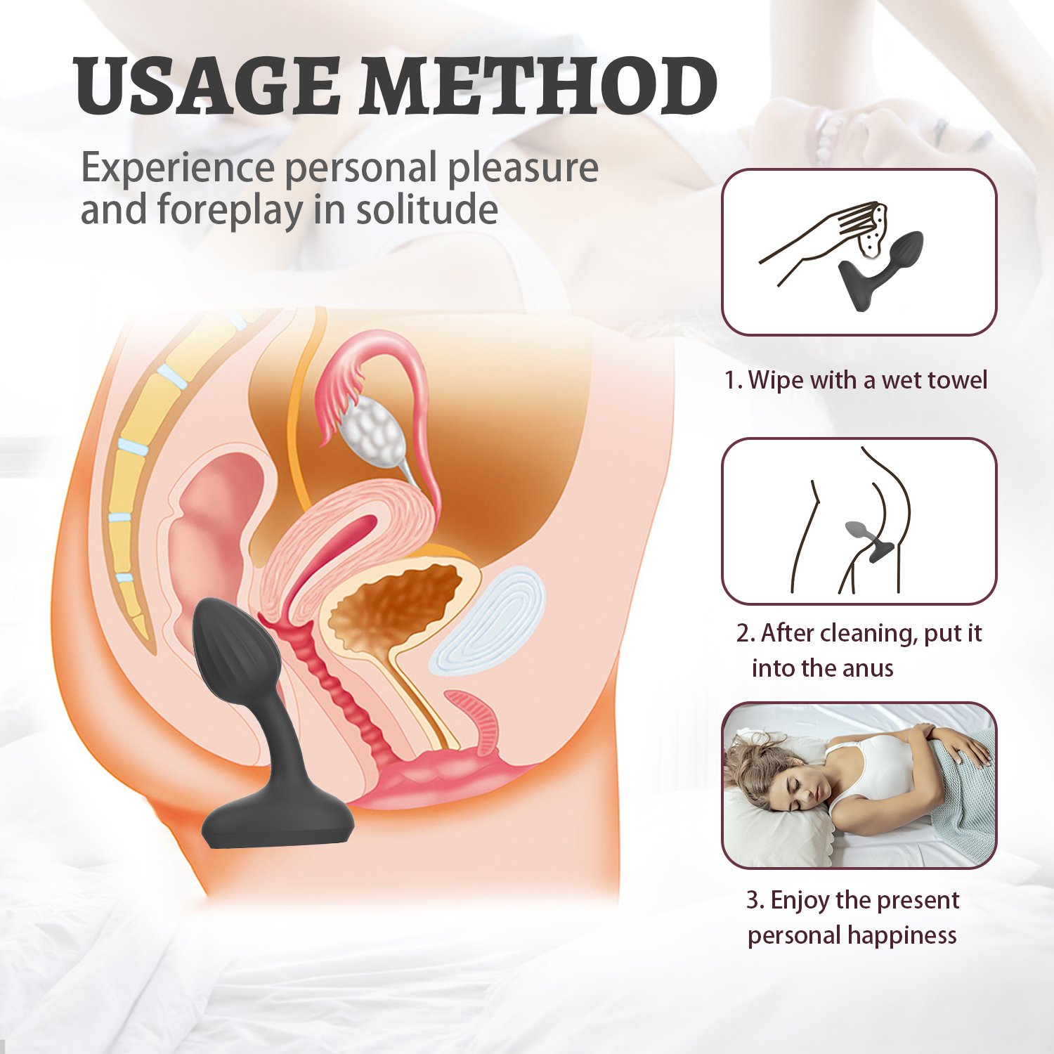 Ylove 10 Modes Remote Control Electric Prostate Massager Silicone Anal Plug and Beads Sex Toy for Anal Play Butt Plug