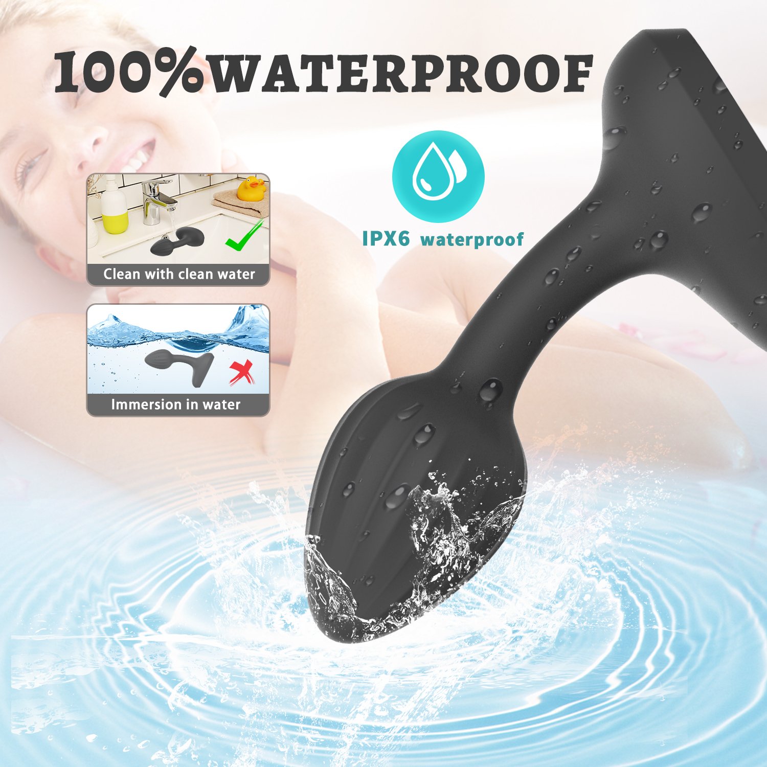Ylove 10 Modes Remote Control Electric Prostate Massager Silicone Anal Plug and Beads Sex Toy for Anal Play Butt Plug
