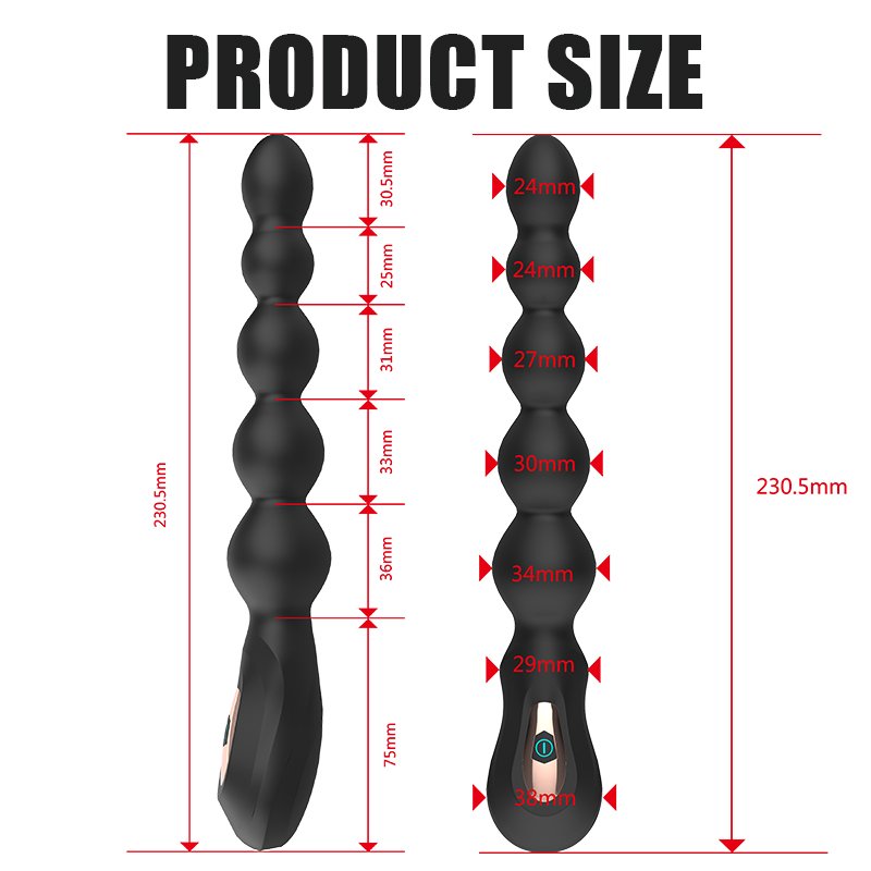 2023 New Soft Silicone Wholesale Cheap Tpe Women/men Adult Sex Toy Anal Sex Butt Plug Black Beads