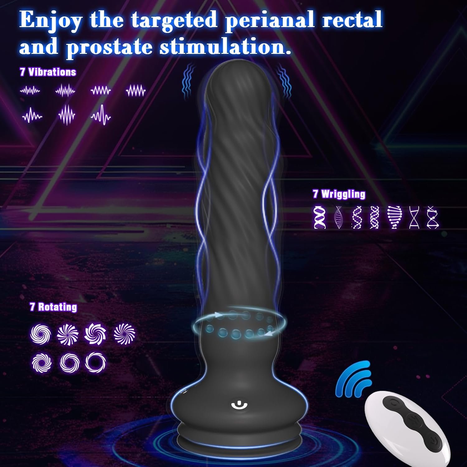 Adult Sex Toys Couples Remote Control Anal Beads Dildo Vibrator Wriggling Rotating Vibrating Prostate Massager Anal Butt Plug