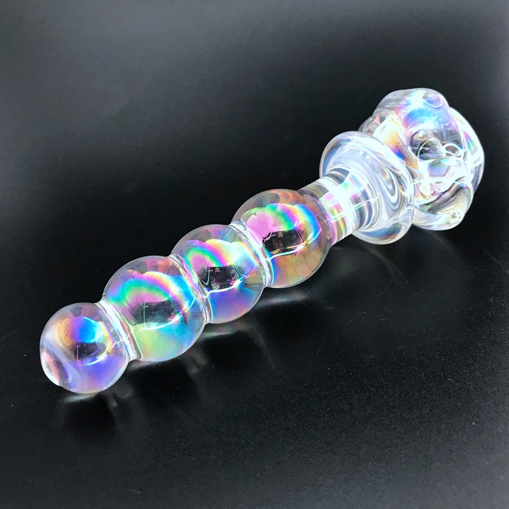 Wholesale Multicolored Crystal Glass Anal Plug Dildo Vagina G Spot Stimulation Sex Toys