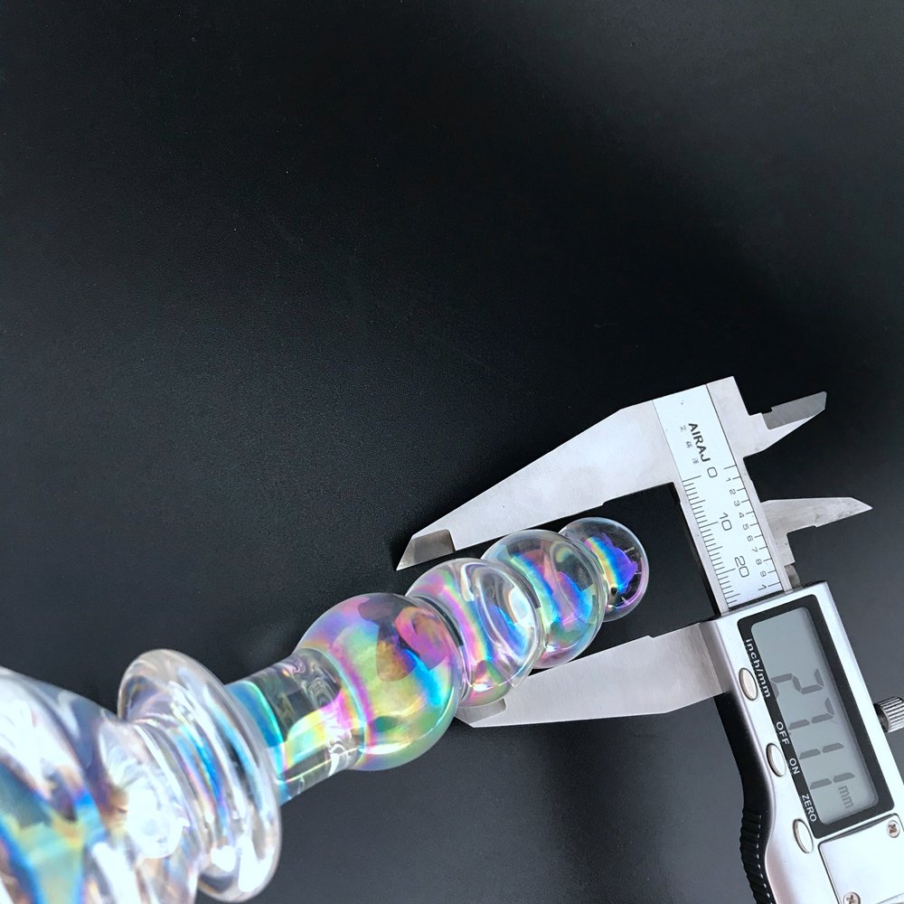 Wholesale Multicolored Crystal Glass Anal Plug Dildo Vagina G Spot Stimulation Sex Toys