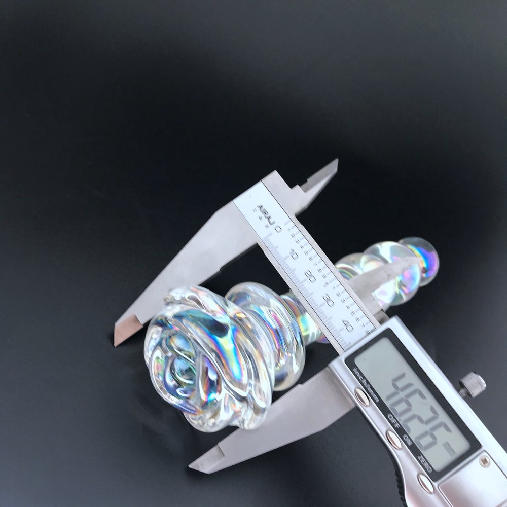 Wholesale Multicolored Crystal Glass Anal Plug Dildo Vagina G Spot Stimulation Sex Toys