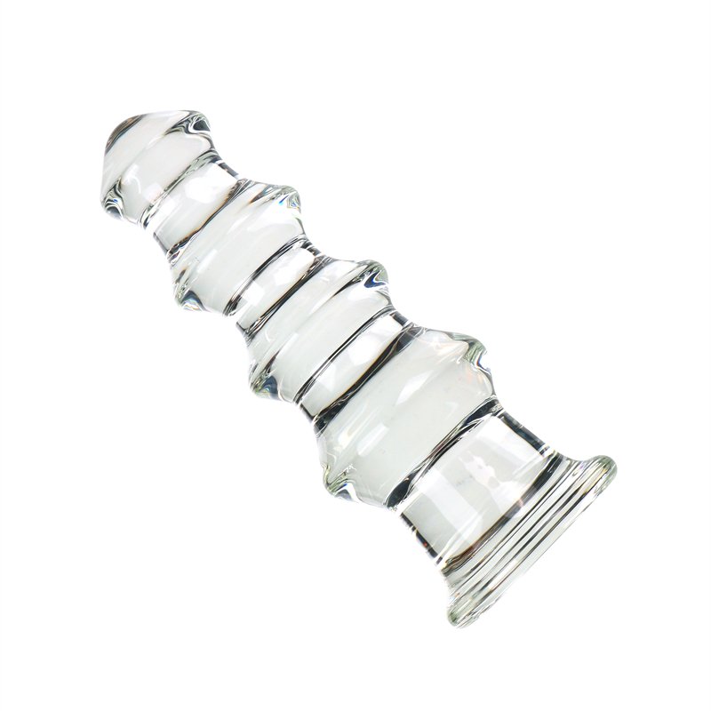Factory Sale New Pagoda Shaped Glass Butt Plug Large Glass Anal Plug Pagoda Glass Anal Plug Sex Toys for Masturbation