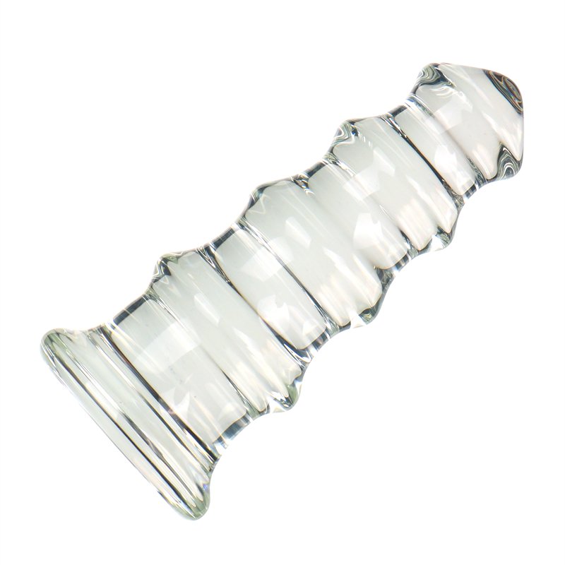 Factory Sale New Pagoda Shaped Glass Butt Plug Large Glass Anal Plug Pagoda Glass Anal Plug Sex Toys for Masturbation