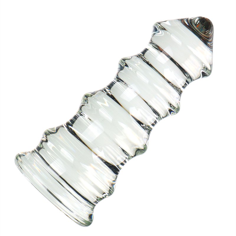 Factory Sale New Pagoda Shaped Glass Butt Plug Large Glass Anal Plug Pagoda Glass Anal Plug Sex Toys for Masturbation