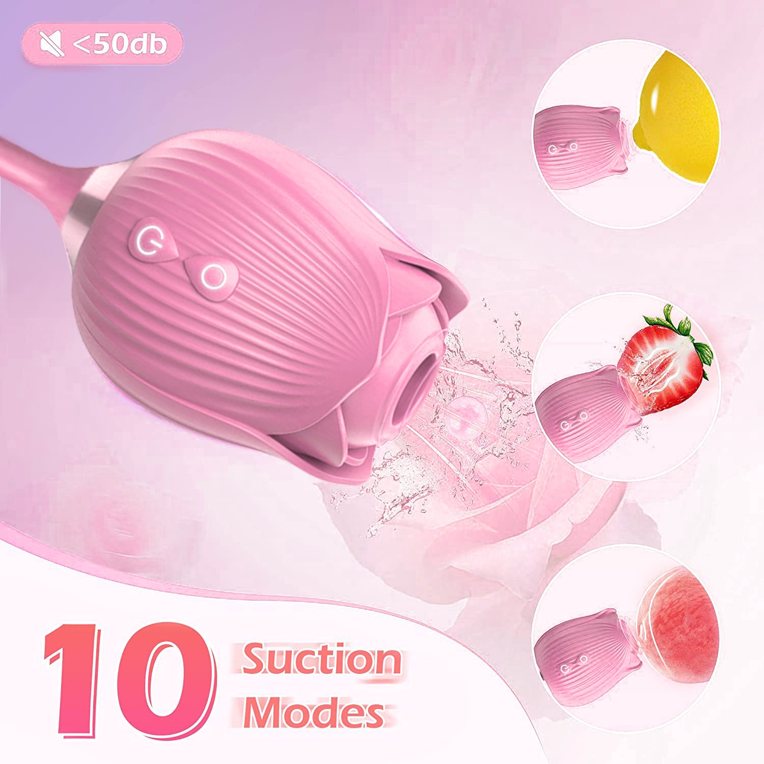 Rose-Sucking Mimic Finger Wiggling Vibrator Dildo for Women 3in1 G Spot Anal Vibrators Stimulator Female Vibrating Egg Adult Toy
