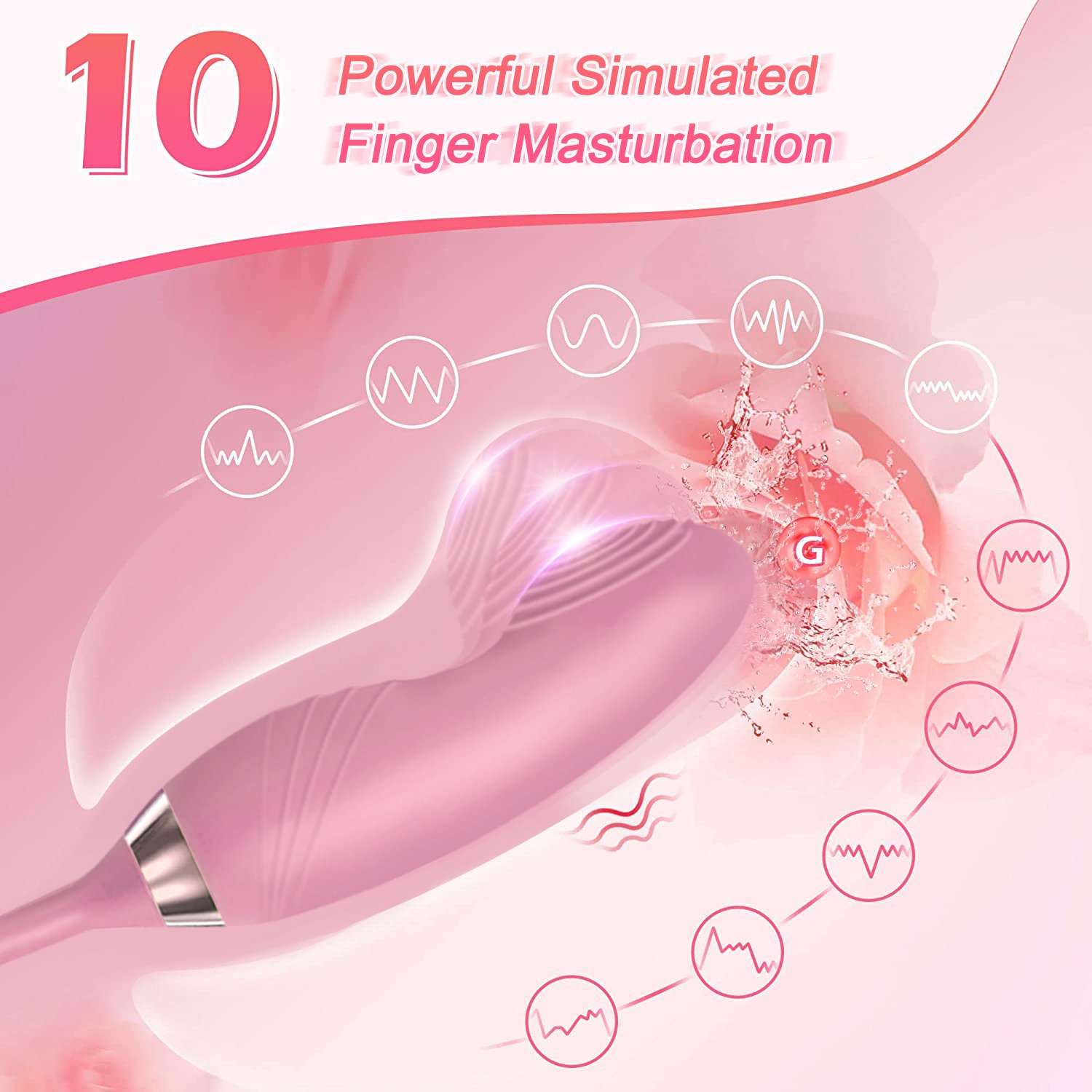 Rose-Sucking Mimic Finger Wiggling Vibrator Dildo for Women 3in1 G Spot Anal Vibrators Stimulator Female Vibrating Egg Adult Toy