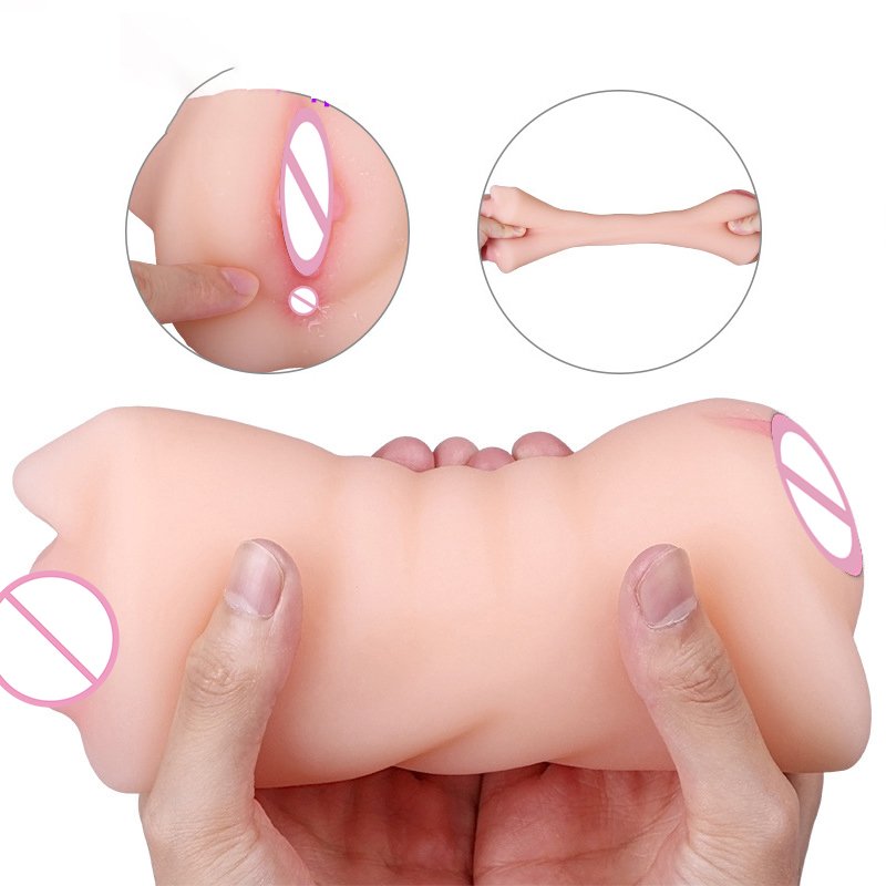3 in 1 Anal Butt Mouth Male Masturbation Real Vagina Pockets Pussy Male Masturbators Adult Sex Toys for Men