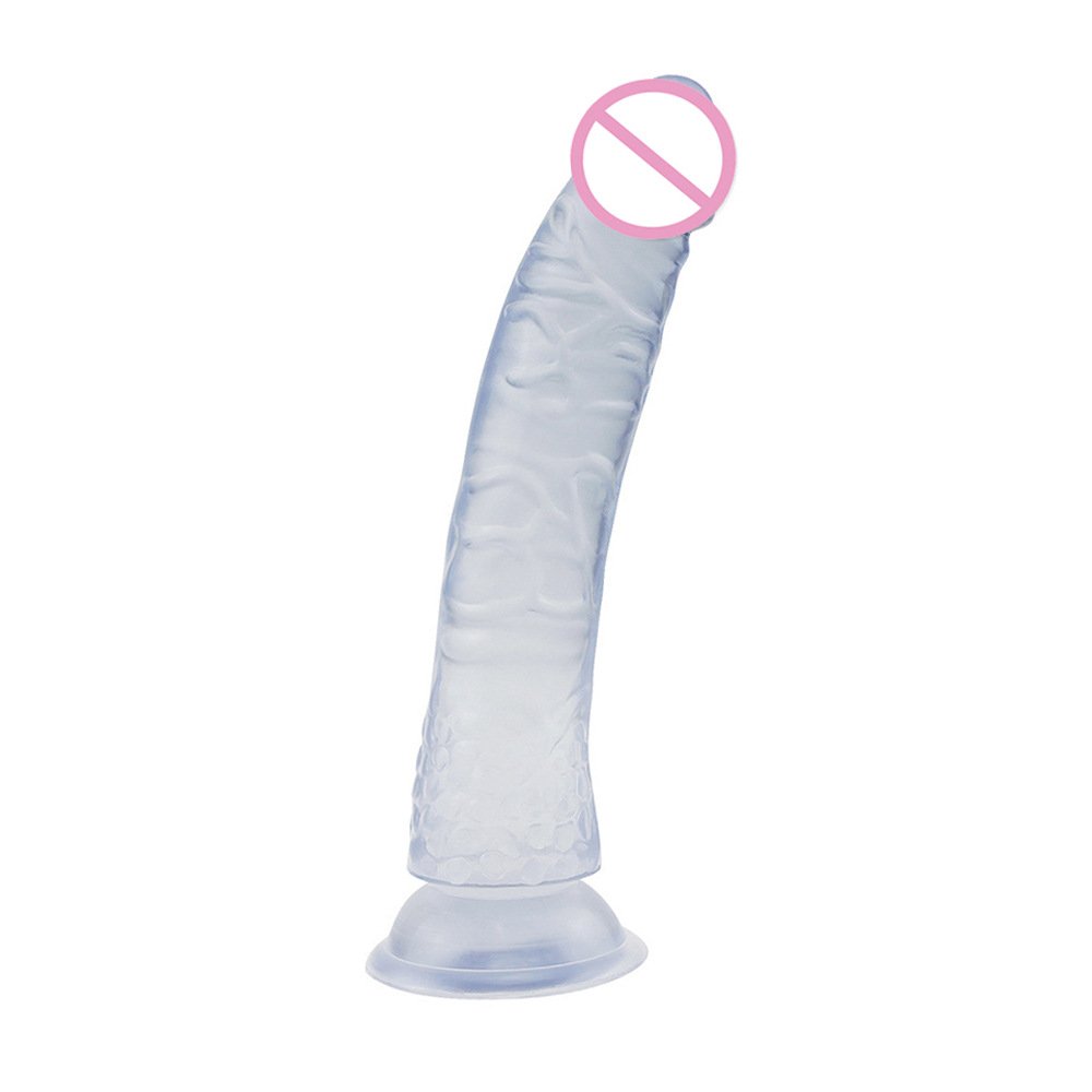 Factory Realistic Dildo Clear Silicone Dildo with Strong Suction Cup Adult Sex G-Spot Dildos Toys for Vaginal Anal Stimulation