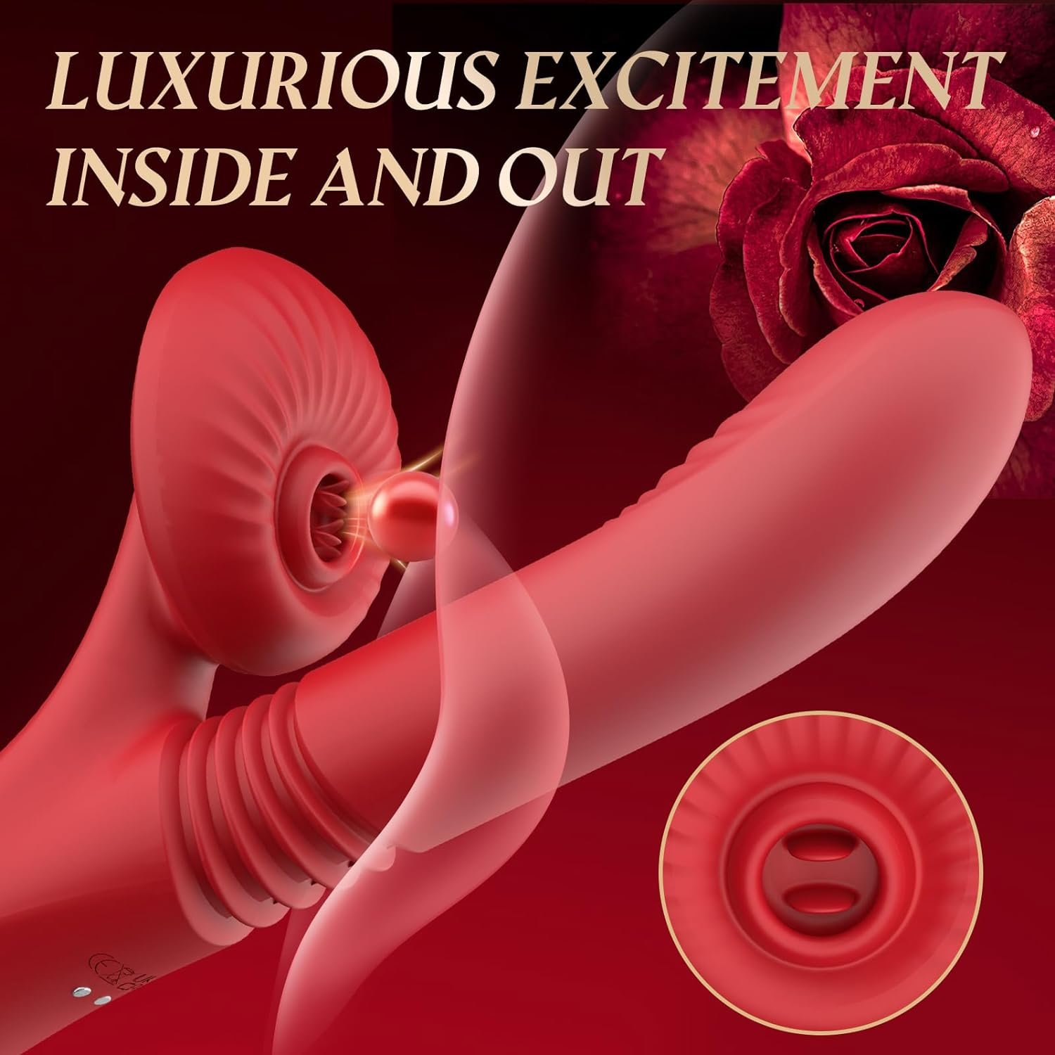 Prostate Massager Anal Vibrator Thrusting Vibrating 7 Modes with Cock Ring Anal Plug Anal Sex Toys P Spot Massager Male Sex Toys