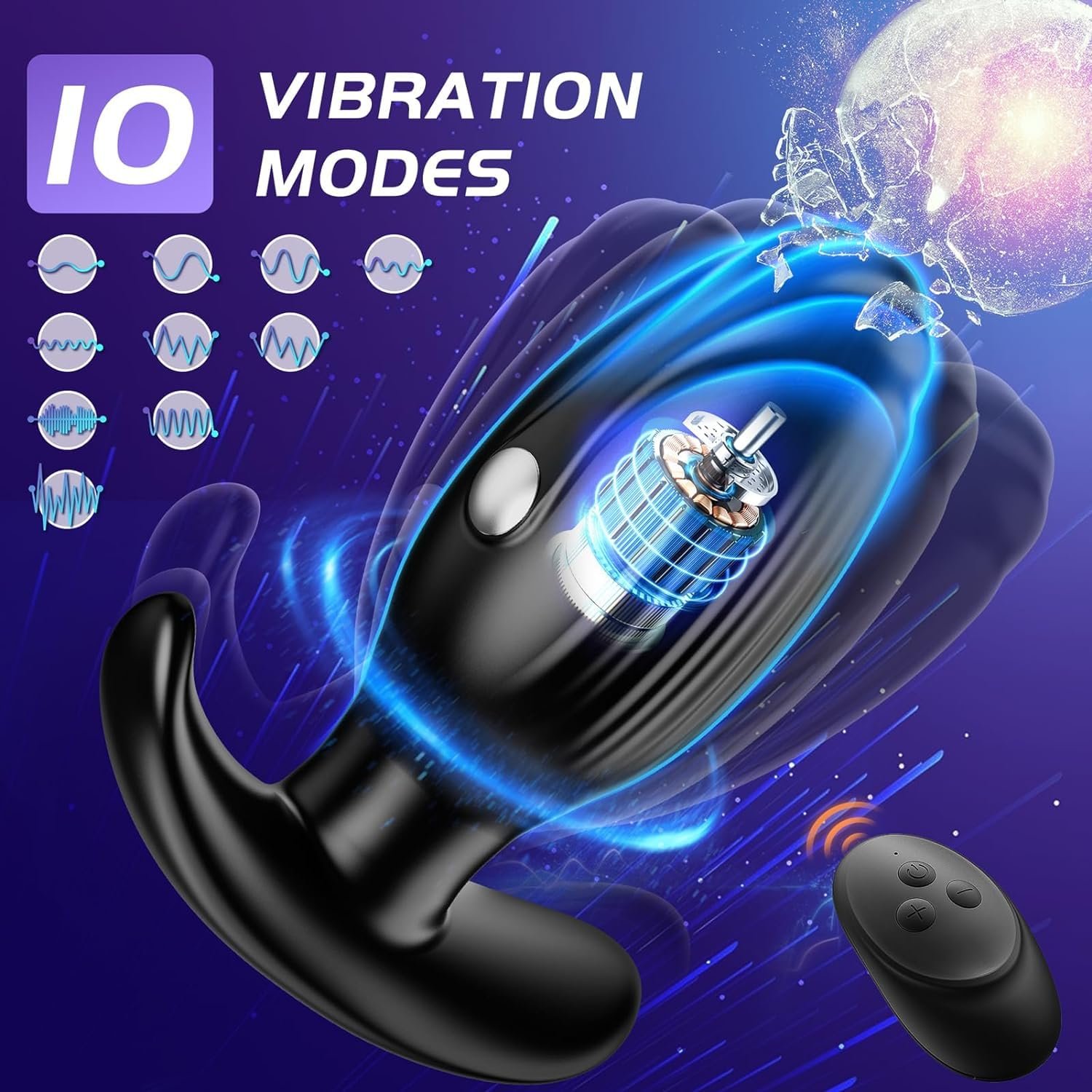 LOVE the lowest price in the whole network of Tiny current electric shocking and vibration anal plug sex toys for woman and men