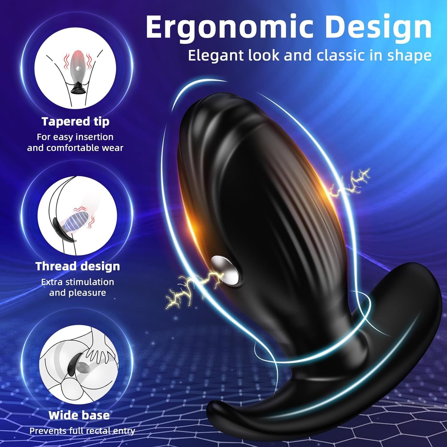 LOVE the lowest price in the whole network of Tiny current electric shocking and vibration anal plug sex toys for woman and men