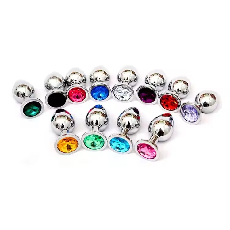 Factory Wholesale Hot Sale Metal Anal Plug Jewel Cheap Anal Sex Toys Dilator Multi Size Crystal Butt Plug For Women