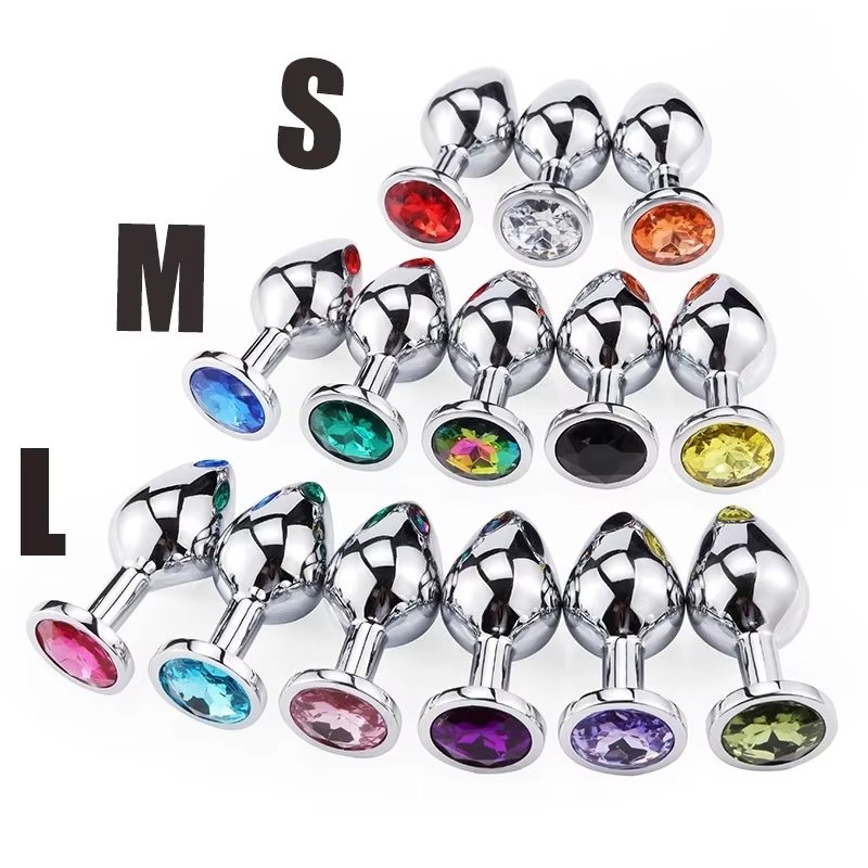 Factory Wholesale Hot Sale Metal Anal Plug Jewel Cheap Anal Sex Toys Dilator Multi Size Crystal Butt Plug For Women