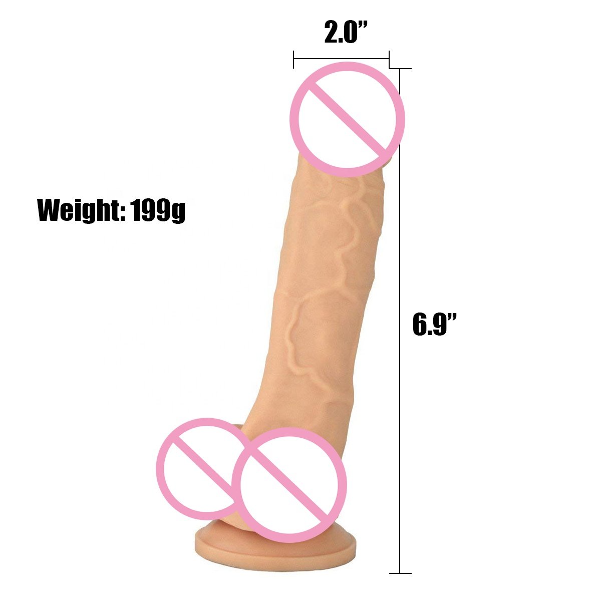 7 inch artificial penis anal dildo for male with best price