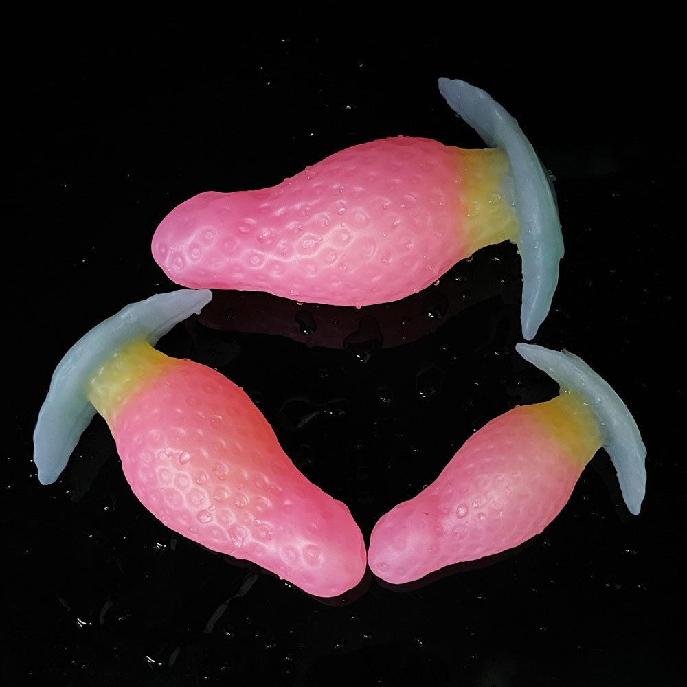 HM Cute Strawberry Anal Plug Enema Butt Massager Vagina Orgasm Silicone Male Masturbator Dildo Anal Plug For Men Women