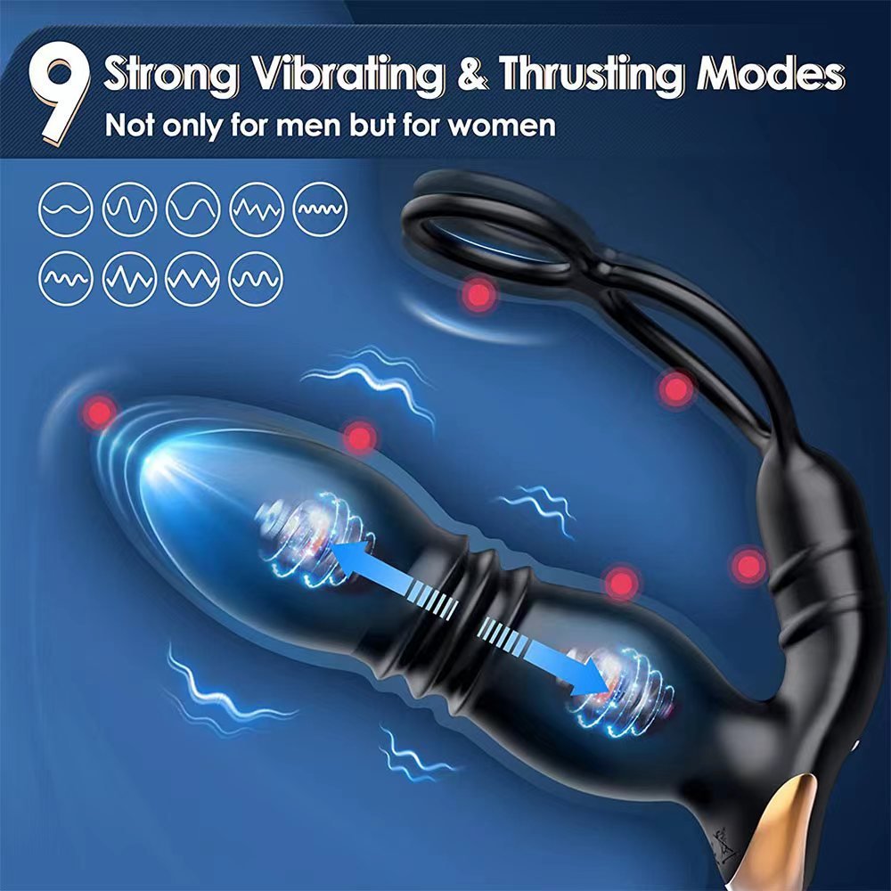 Silicone RC butt plug Silent Anal Plugs Training Prostate Massage Strong Vibrating and Thrusting Adult Sex Toys for Men