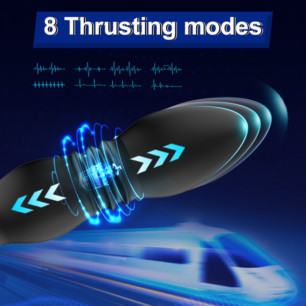 Silicone RC butt plug Silent Anal Plugs Training Prostate Massage Strong Vibrating and Thrusting Adult Sex Toys for Men