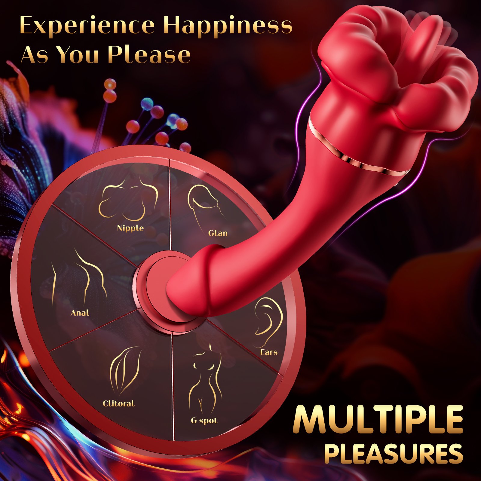 AAV Manufacturer G Spot Sex Toys Vibrator Dildo with 10 Tongue Licking 10 Vibration Vagina Couples Sex Toys