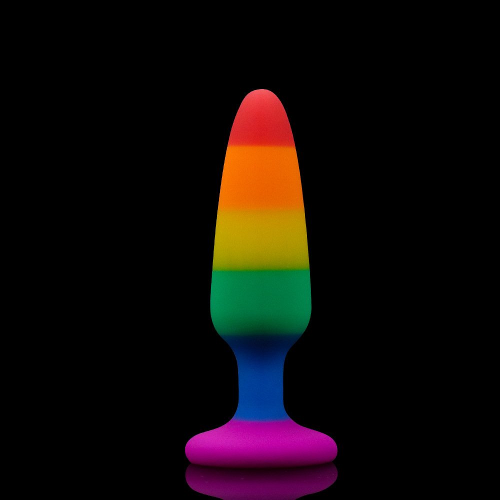 Beginner Plug Anal Toys Medical Silicone Rainbow Color 3 Sizes Anal Plug Set Sex Toys For Women Man Masturbation