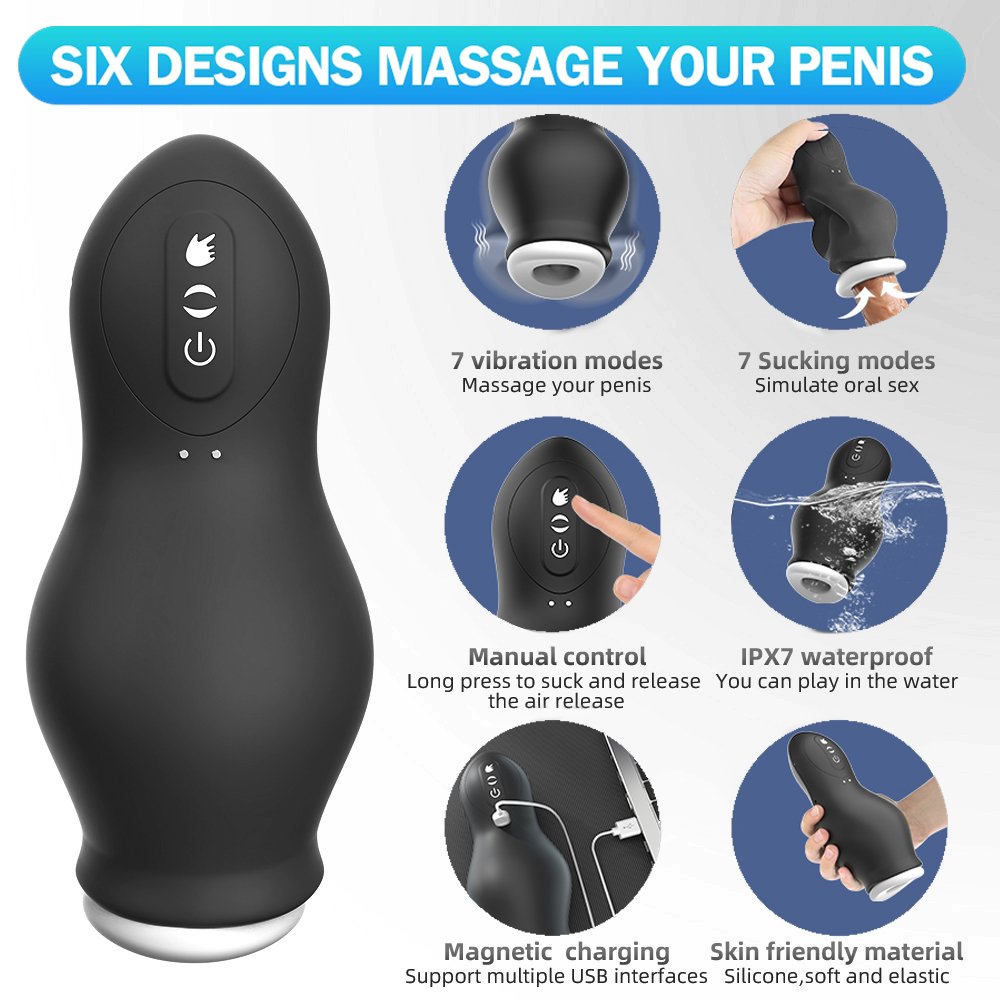 LOVE a Adult sex toy wholesale shop is selling Masturbation cup with 7 vibrations and 3 sucks for strong men