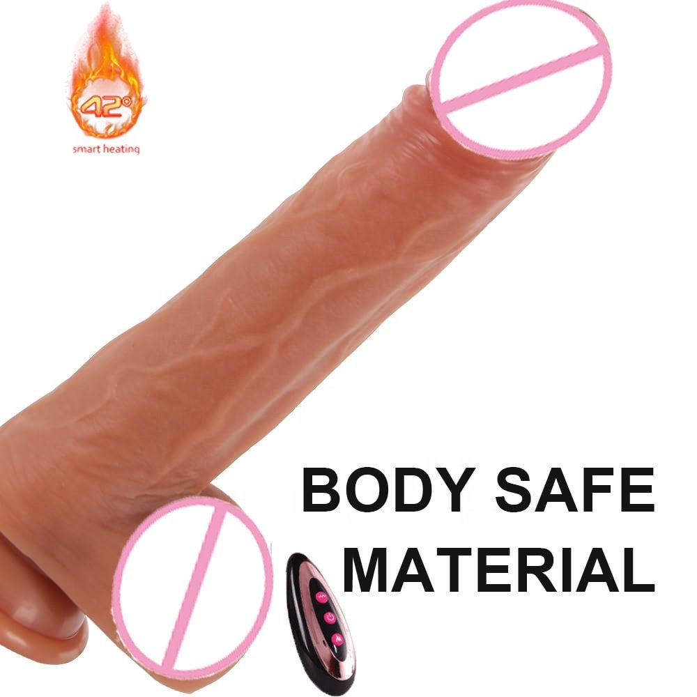 Thrusting Realistic Penis Dildo Vibrator For Women Female Telescopic Rotation Heating G Spot Clitoral Anal Stimulation Vibrator