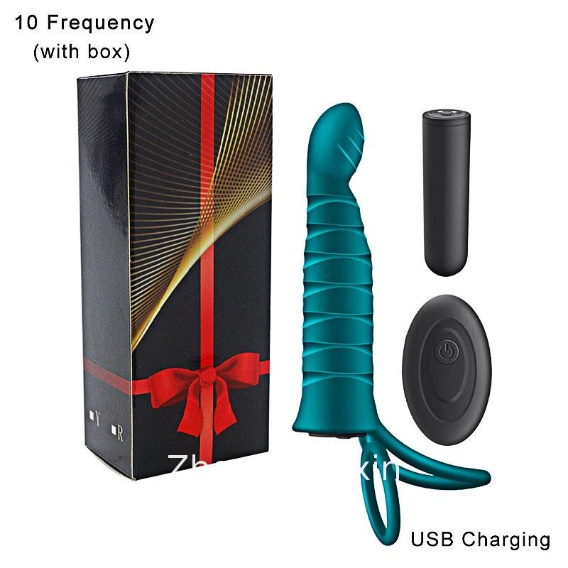 10 Frequency Double Penetration Anal Plug Dildo Butt Plug Vibrator For Men Strap On Penis Vagina Plug Adult Sex Toys For Couples