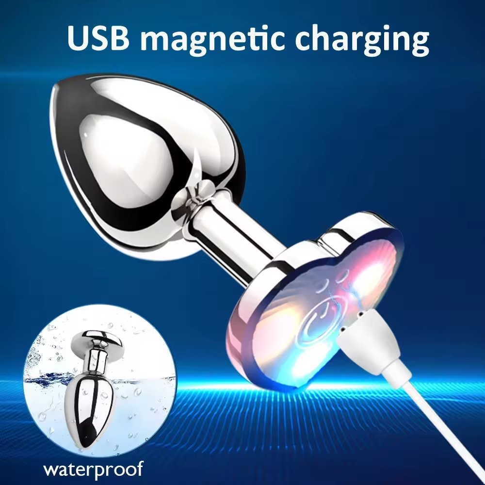 Remote Control Luminous Vibrating Butt Plug APP Led Anal Plug Anal Beads Prostate Massager Jeweled Anal Vibrator Adult Sex Toys