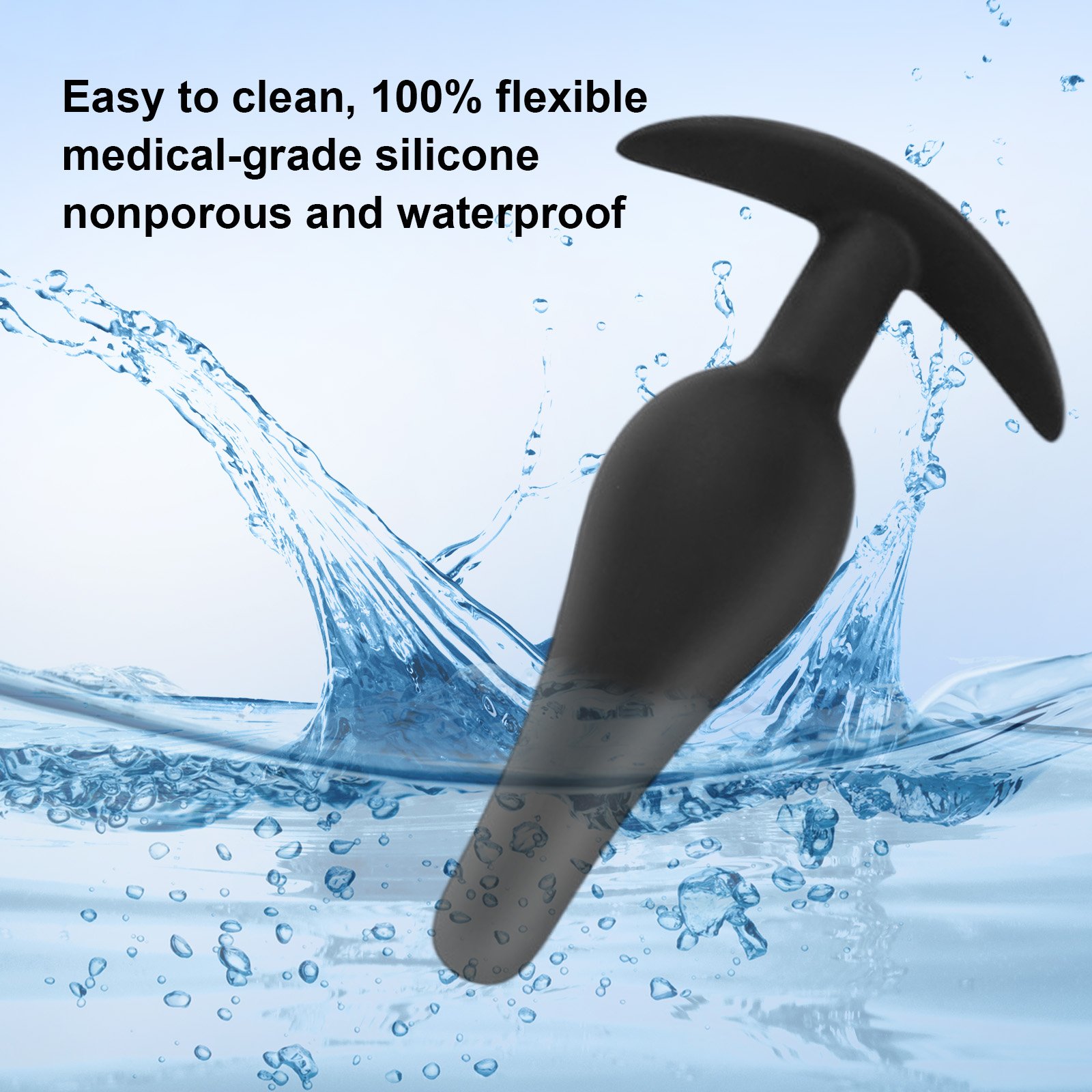 Sexbey's latest design 3 sets of butt anal plug sex toys Black silicone porn toys Male female male female massage anal plug