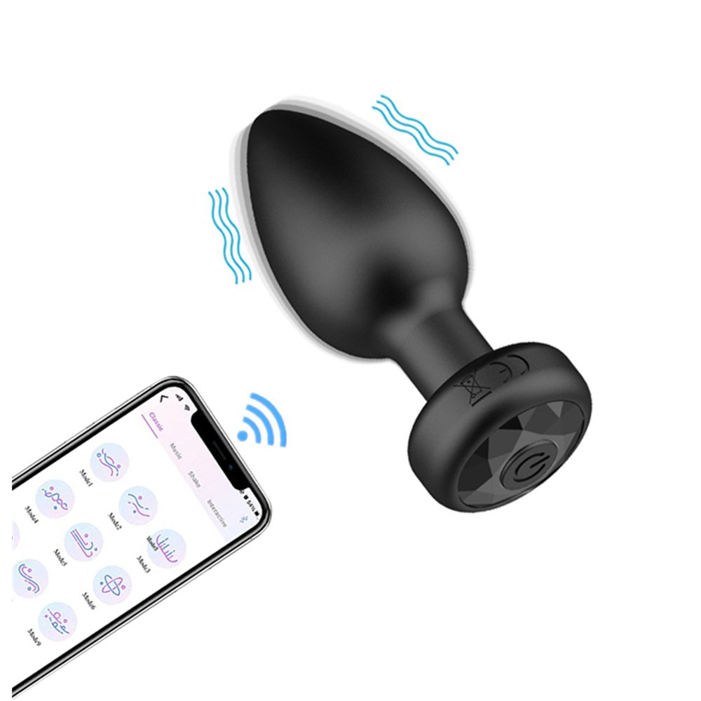 Wholesale 10 frequency vibrating butt plug with remote control APP small Silicone wireless anal plug vibrator for women
