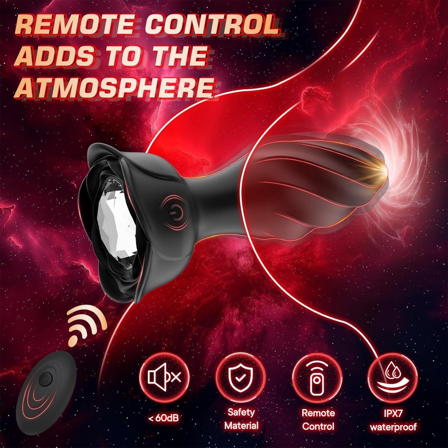 Remote Control Butt Plug with 10 Modes Silicone Stimulator Vibrating Anal Sex Toy Vibrator for Women Prostate Massager
