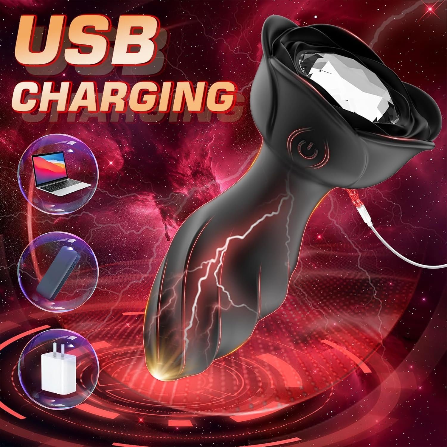 Remote Control Butt Plug with 10 Modes Silicone Stimulator Vibrating Anal Sex Toy Vibrator for Women Prostate Massager