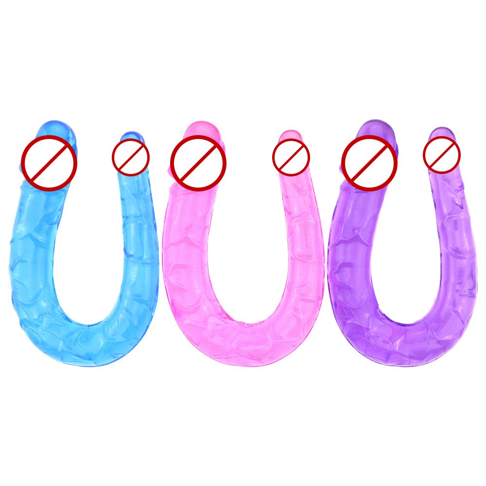 TPE Soft Silicone Two Heads Dildo Double Ended Dildo For Men And Women Lesbian Dildo Adult Products
