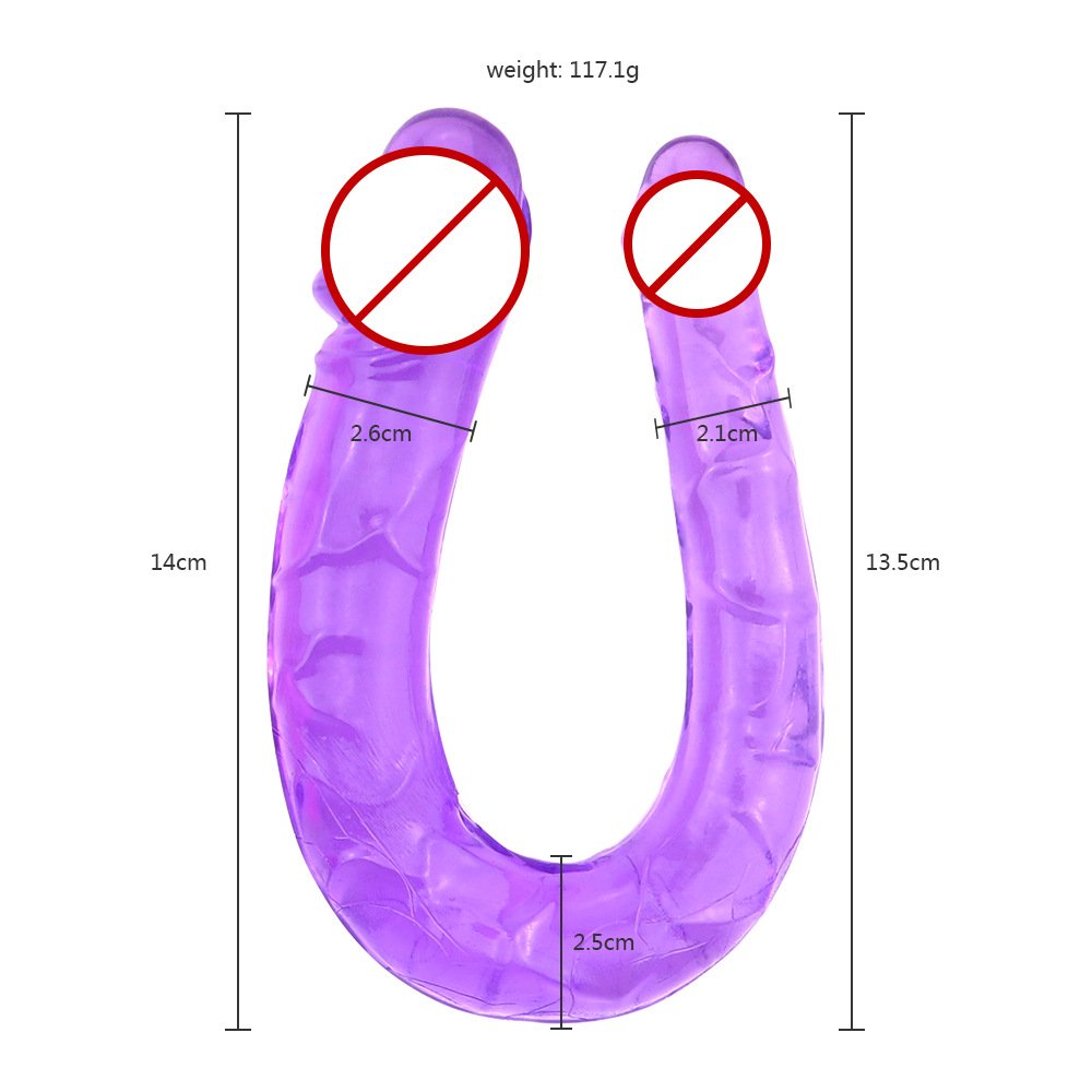 TPE Soft Silicone Two Heads Dildo Double Ended Dildo For Men And Women Lesbian Dildo Adult Products