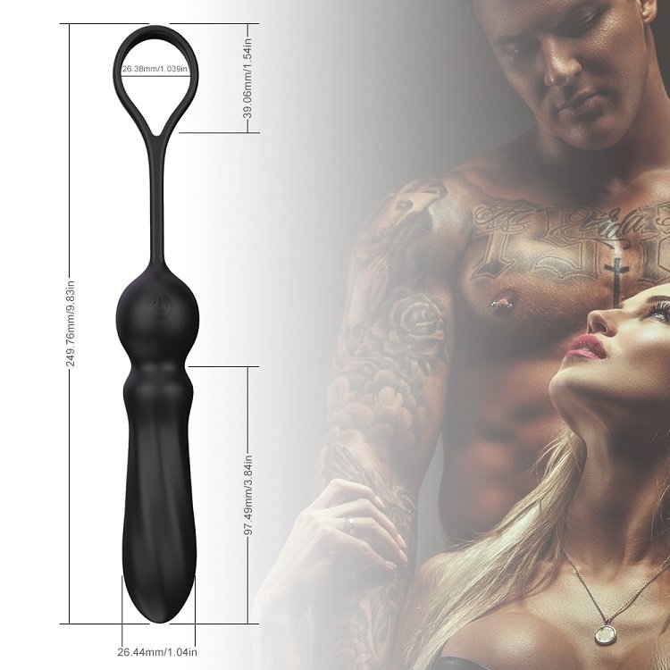S147 Anal Plug with Penis Ring with 9 Vibration Patterns Adult Toys for Couples Men Women Pleasure Sex Toys