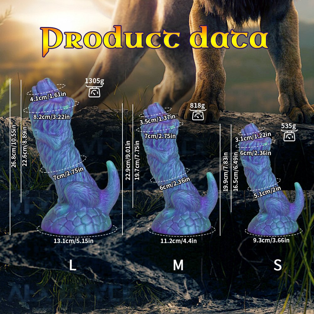 Blue Lion shaped penis Adult back court stimulation anal plug penis female orgasm toy sm prop penis
