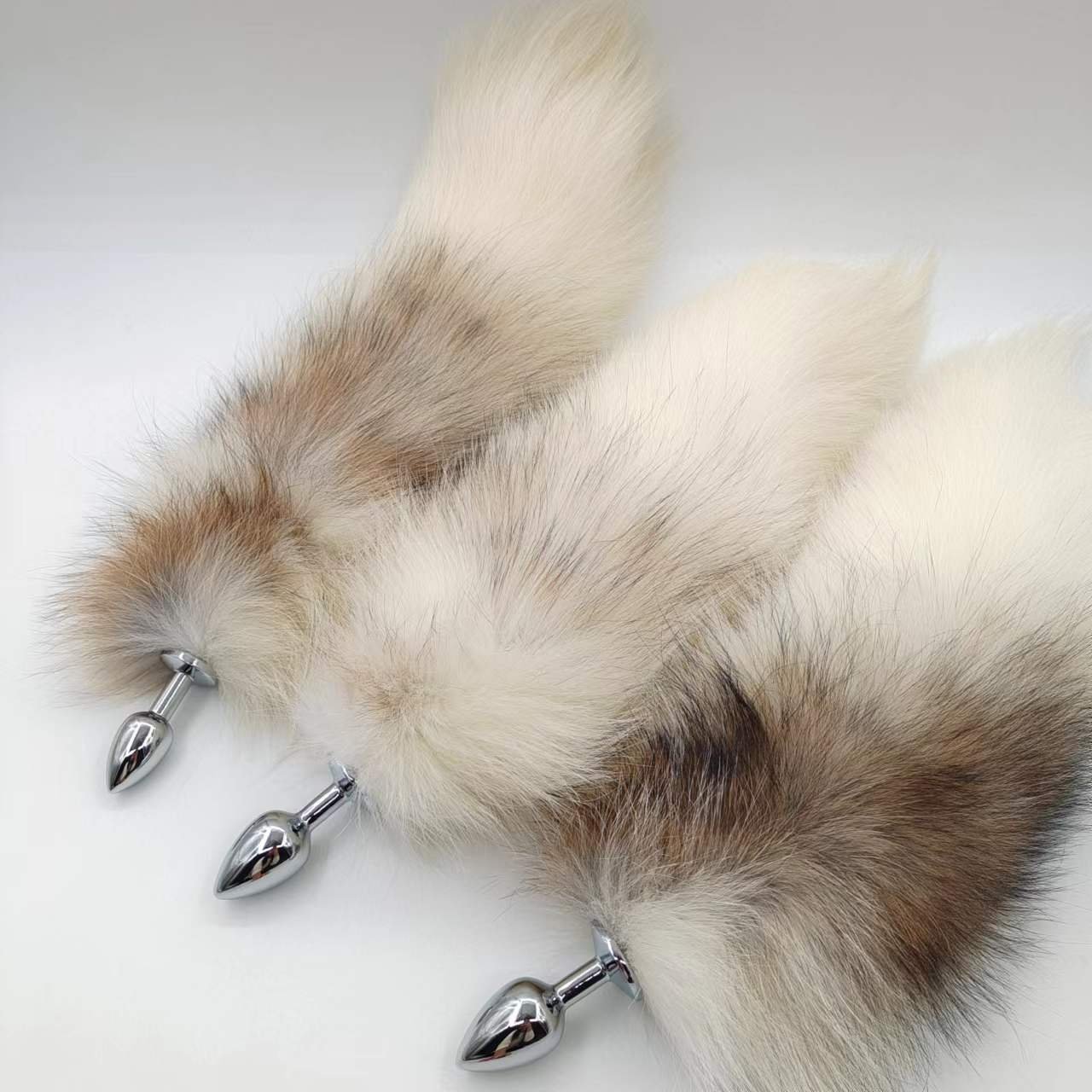 High quality natural real fox hair animal hair wholesale anal plug tail fun tail
