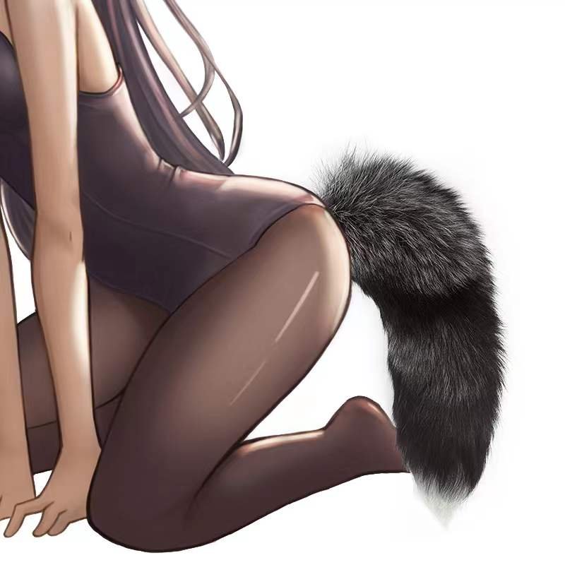 High quality natural real fox hair animal hair wholesale anal plug tail fun tail