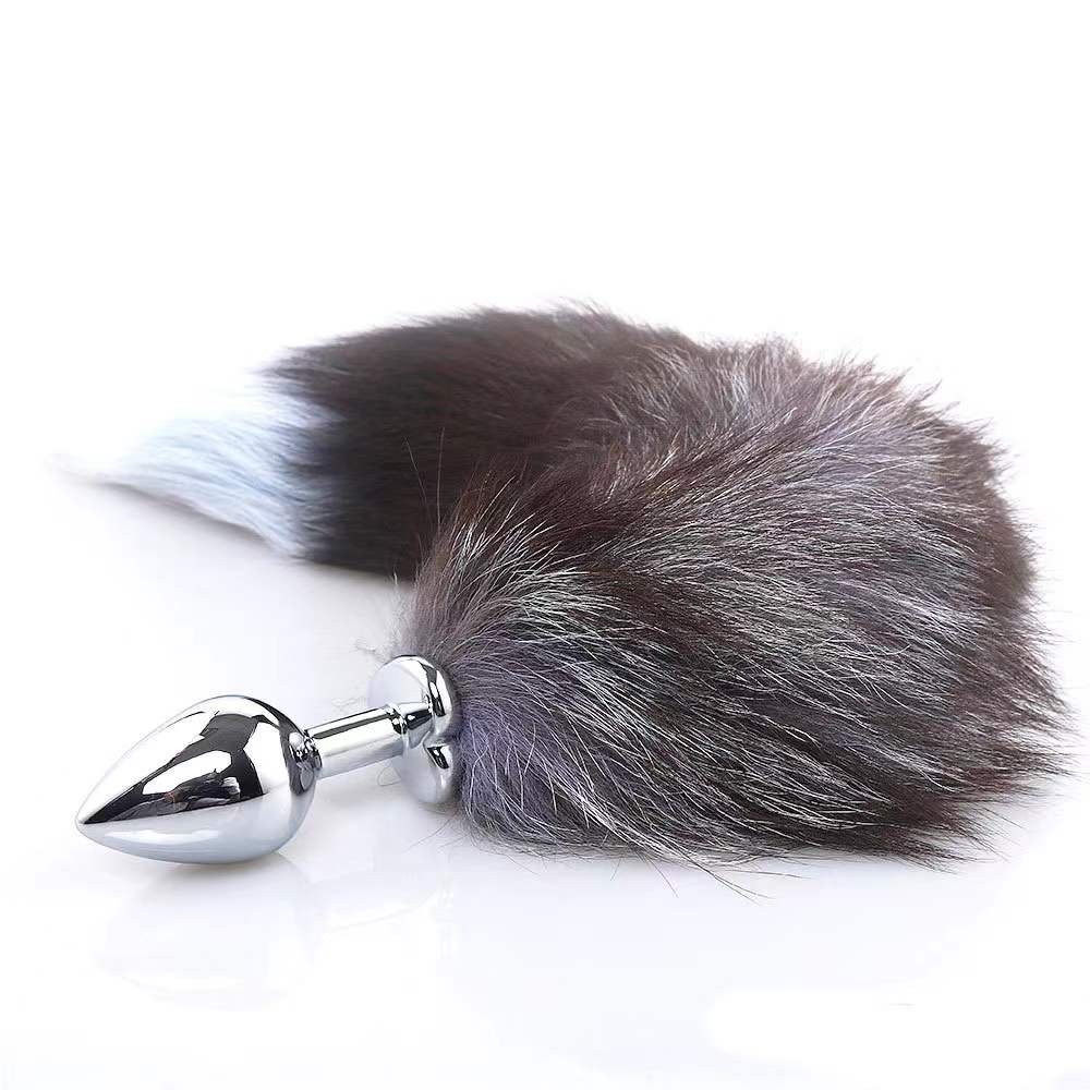 High quality natural real fox hair animal hair wholesale anal plug tail fun tail