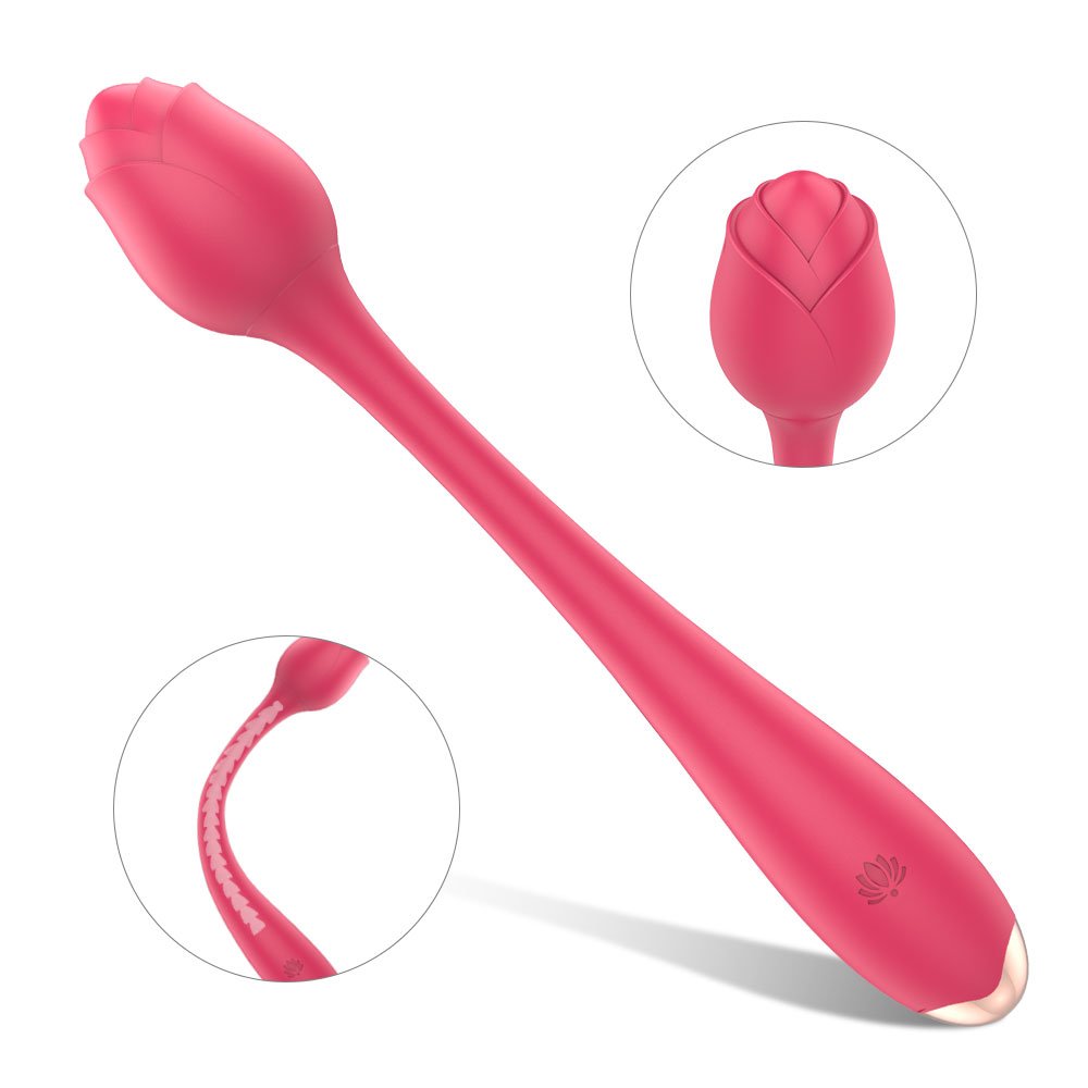 Quaige Rose Vibrator Licking Sucking Thrusting for Women Clitoral Stimulation and Breast Massager