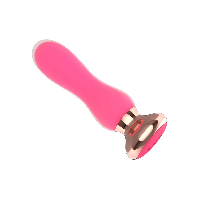 GINYA Luxury Design Vibrating Anal Plug Female Sex Toy Double Layer Silicone Mini Massager Bullet Vibrator Adult Butt Toy