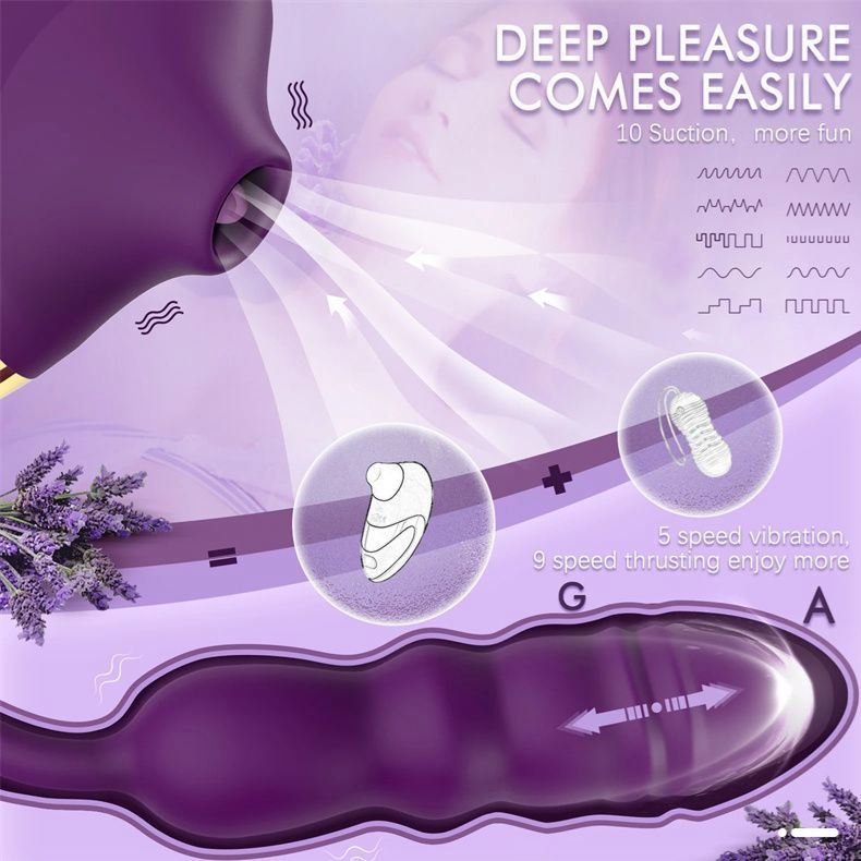 Masturbation Anal Insertion Vibrator For Couple 3 In 1 Penis Ring Mooligirl Rose Sex Toys Dildo Female Prostate Massager Battery