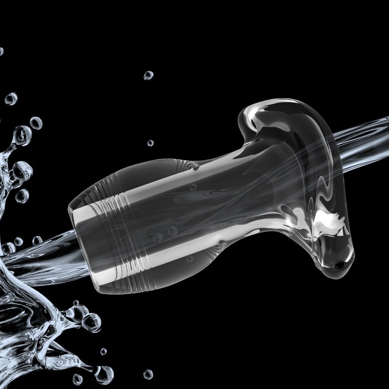 LED Butt Plug Hollow Anal Butt Plug Anal Douche Enema Sex Toys Luminous Anal Plug