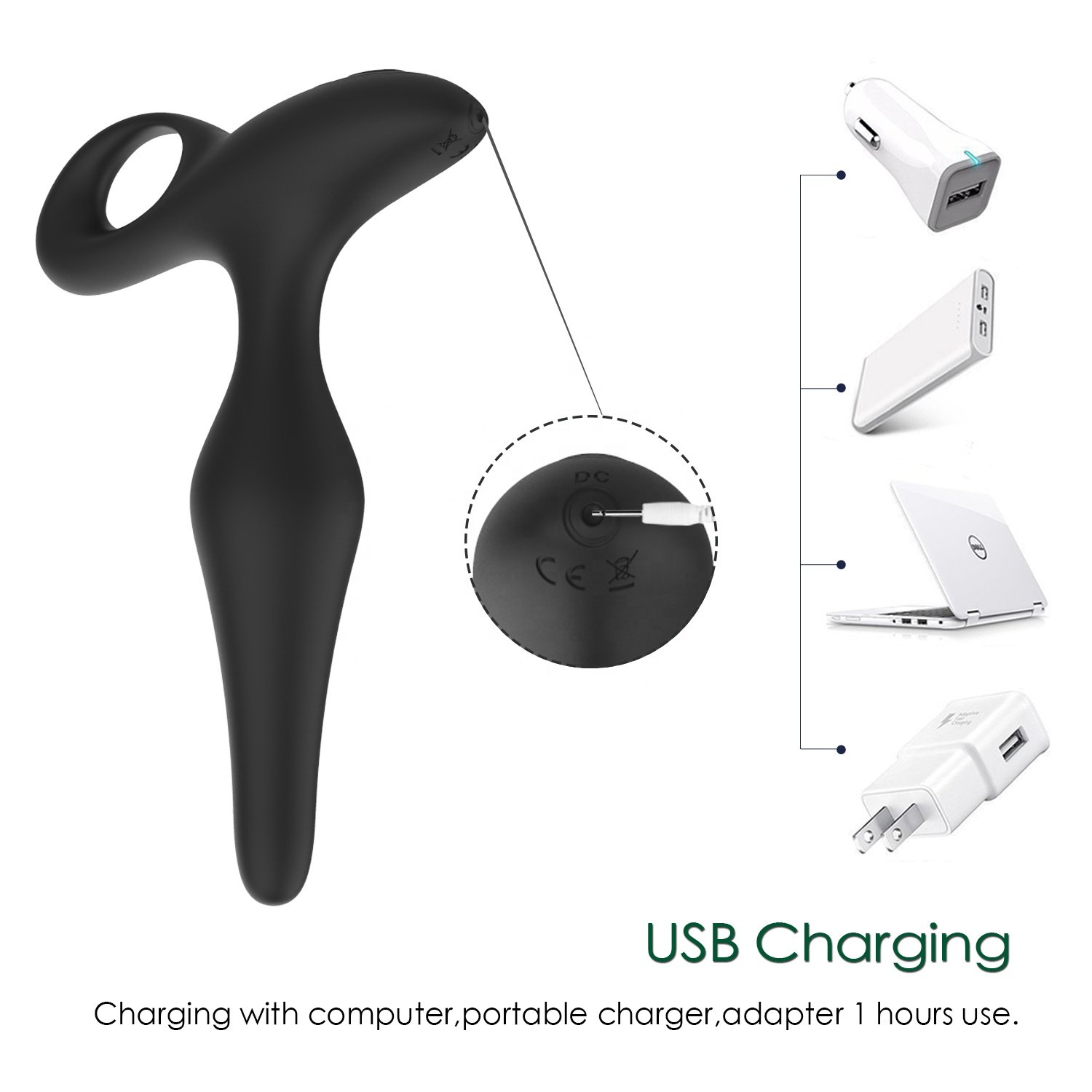 Y LOVE rechargeable remote anal prostate massager vibrator vibrating butt plug anal beads for women men