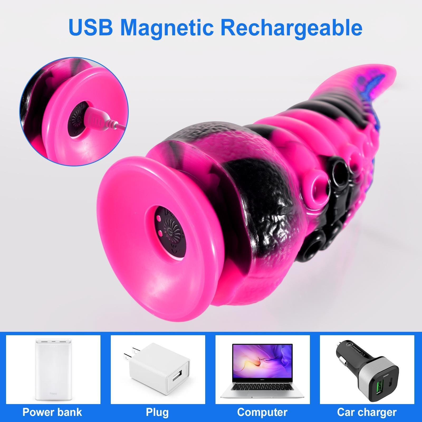 Colorful 8.7" Octopus Tentacle Shape 10Modes Vibration Anal Dildo Big Monster G-Spot Massager Anal Plug Sex Toy for Women